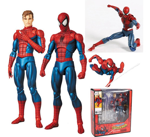 Figura De Acción De Spider-man Maf 075 Muñeca De Colección D