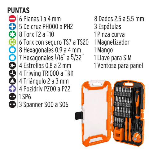 Imagen 2 de 6 de Juego Reparación Celular Y Electrónicos 77pz Truper