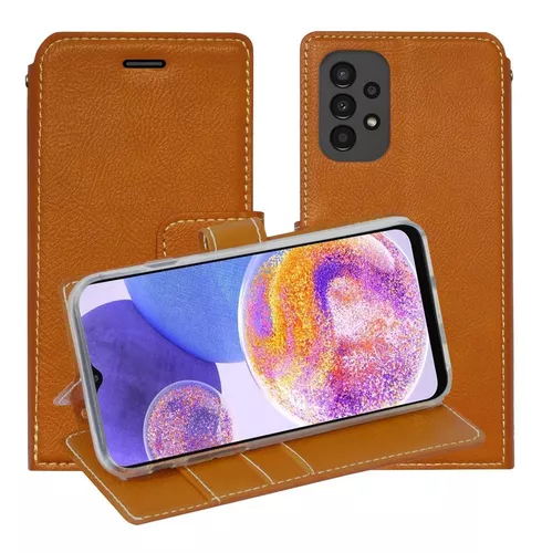 Funda tipo cartera para Samsung Galaxy A23 4G/5G, de piel