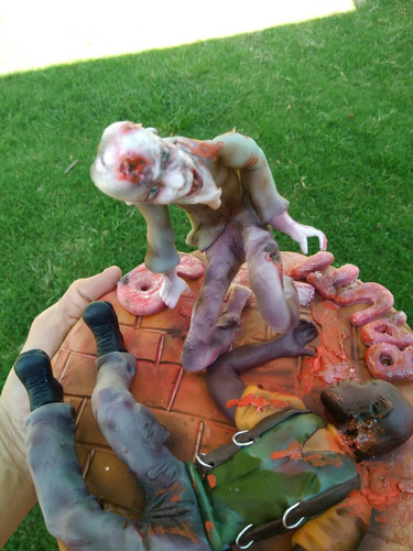 Zombie The Walking Dead Porcelana Fría Adorno Torta