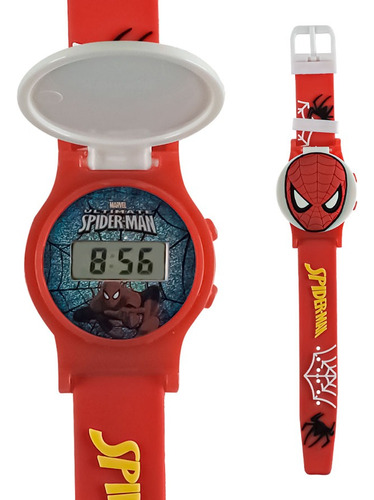 Reloj Digital Pulsera Infantil Con Tapita Personajes Animado