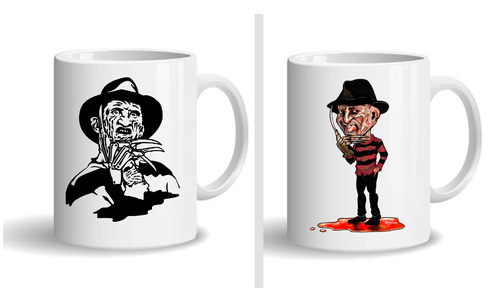 Tazas De Cerámica / Freddy Krueger - Star Wars - Chucky - It