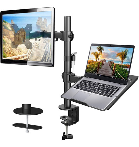 Soporte Monitor Jasta 27 Con Soporte Para Notebook 