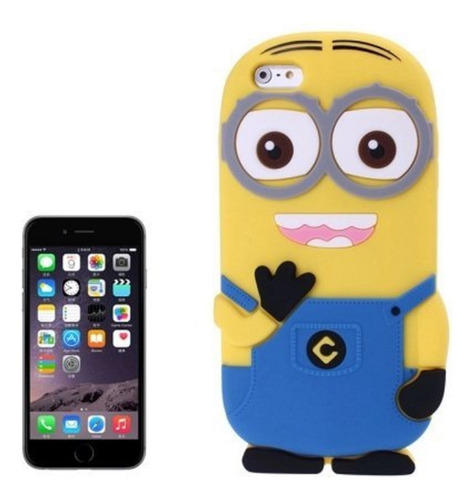 Funda Para iPhone 6 Goma Silicon Protector Minion 3d
