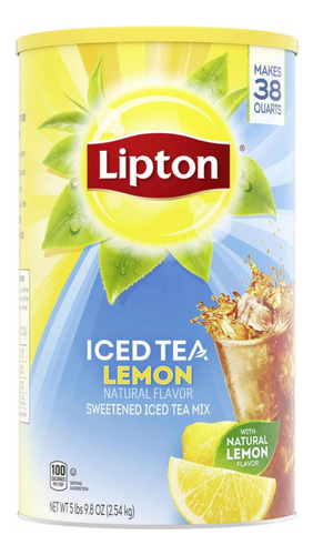 Lipton Te Iced Tea Lemon Endulzado Polvo 2.54kg Importado