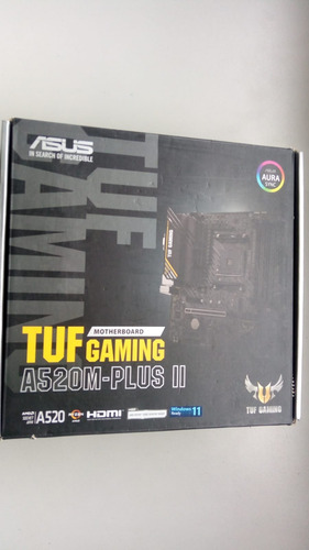 Caixa Da Placa Mãe Asus Tuf Gaming A520m-plus Ii Preto (Usado)