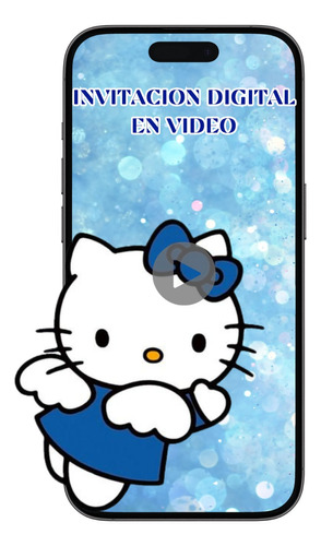 Video Invitación Digital De Hello Kitty Azul