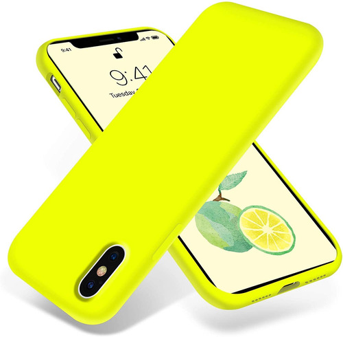 Funda Para iPhone X/iPhone XS 5,8 2018 (amarillo Fluor)