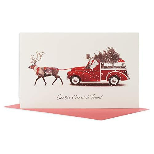 Deluxe Christmas Cards Boxed, Deer Pulling Station Wago...