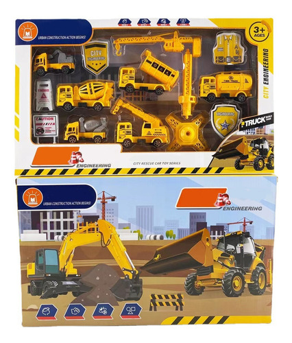 Juego De 14 Piezas Para Vehículos De Construcción Con Tracci