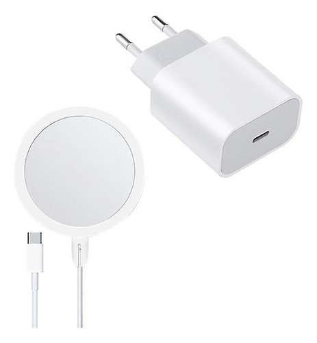 Cargador Inalámbrico Para iPhone 12 / 13 / 14+adaptador 20w