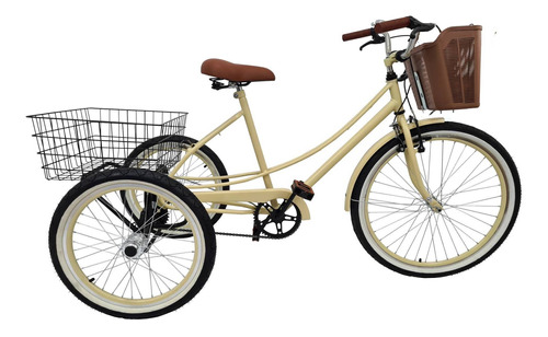 Bicicleta Triciclo Retro Food Bike Vintage C/ Cesta