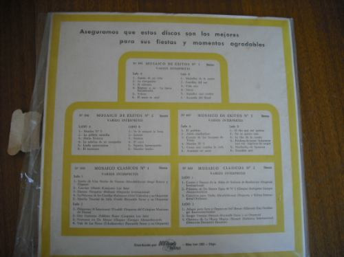 Vinilo Lp De Mosaico Musicales (631u