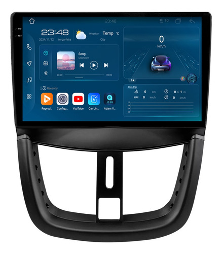 Multimídia Peugeot 207 9p Aikon Electron Carplay 2/64gb Voz