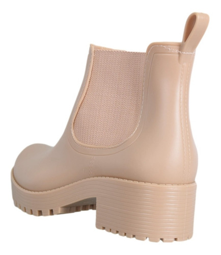 Imagen 9 de 10 de Bota De Lluvia Mujer/ Elásticos/ Caña Corta/ Taco Campus G02