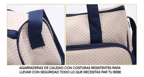 Set Pañalera Mochila Viaje 5 Bolsas Multiusos Cambiador Bebe