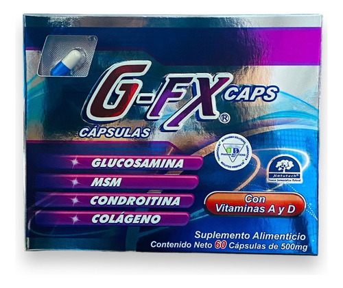 G-fx Caps C/60 Glucosamina, Msm, Condroitina, Colágeno