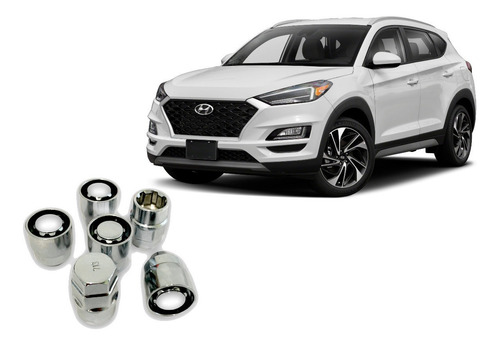 Imagen 1 de 4 de Birlos Tuercas De Seguridad Hyundai Tucson 12x1.5 Evita Robo