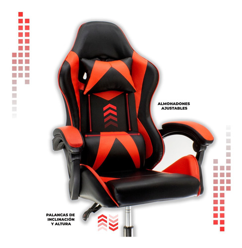 Imagen 5 de 10 de Silla Gamer Lo Ideal Reclinable Ergonomica Giratoria