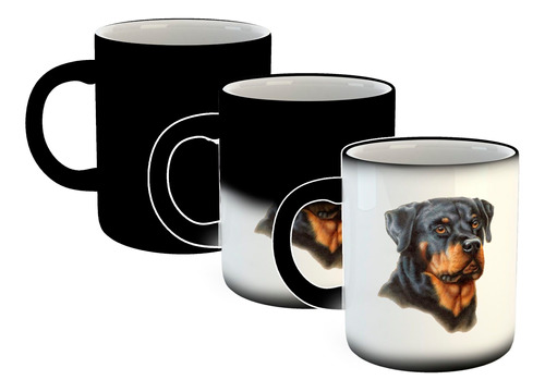 Taza Magica Rottweiler Pintura Art