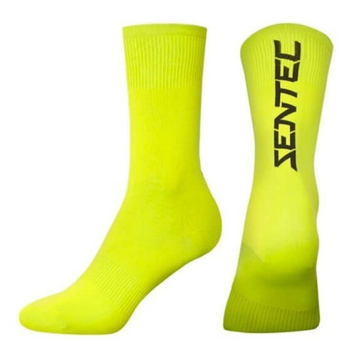 Meia Ciclismo Longa Sentec Performance Neon