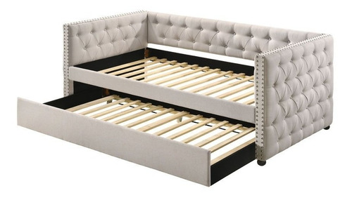 Imagen 1 de 4 de Daybed Matrimonial Romona Beige, Cama Canguro Individual