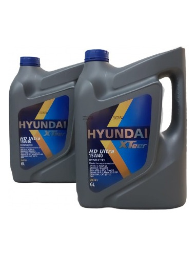 Aceite Lubricante 15w40 Hyundai Xteer Hd Ultra Caja 2 De 6l