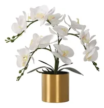 Comprar Lesing Flor De Orquídea Artificial Con Jarrón, Orquídea De