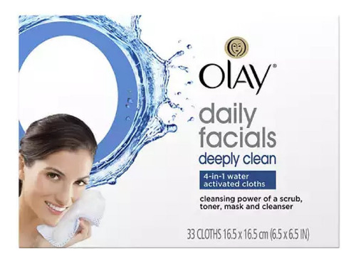Olay Daily Deeply Clean - Paños De Limpieza 2 En 1 Activad.