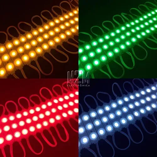 1 Módulo 3 Led Lupa 1.5w Colores Luz Aviso Potencia Unicolor