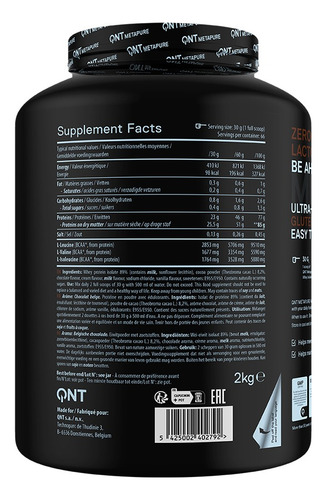 Proteina Metapure Whey Isolate Zero Carb 2 Kg Qnt