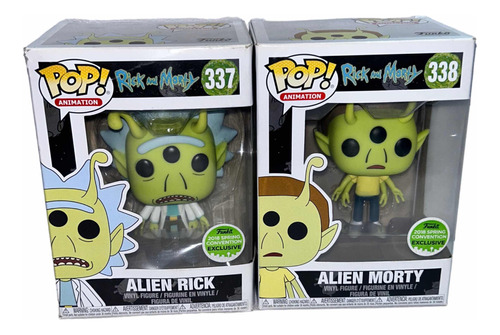 Funko Pop Alien Rick & Alien Morty Convención (caja 8/10)