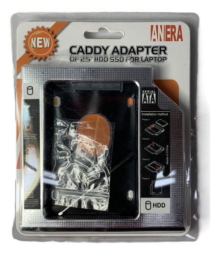 Adaptador Caddy 12.7 Mm Para Discos 2.5in A Unidad Cd Dvd Rw