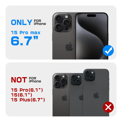 Supcase Para iPhone 15 Pro Max Case Com Capa E Suporte Da Câ