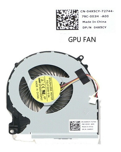 Ventilador Dell Inspiron 15 5577 7557 7559 5576 Cn-04x5cy 04x5cy 4x5cy Fglp-dfs2001053p0t Derecho Gpu V92 B