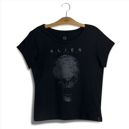 Camiseta Feminina Alien Skull - Tamanho G