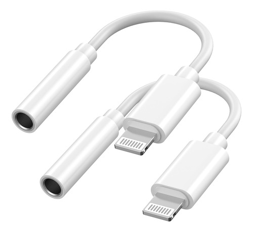 Paquete De 2 Adaptadores Lightning A Conector De Auriculares