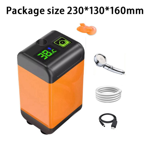 Ducha Portátil Ducha De Camping Salida De Agua 7800mah