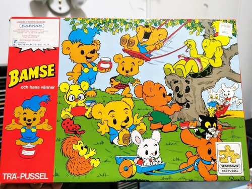 Puzzle De Suecia Antiguo Madera Bamse Trä Pussel Kärnan