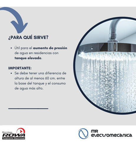 Bomba Rowa Mini Rw9 2 Baños + Ideal Calefón / Termotanque + Frente De Bronce