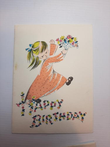 Imagen 5 de 7 de Antigua Tarjeta Saludo Cumpleaños Ingles Lote X 10 Ro 1129