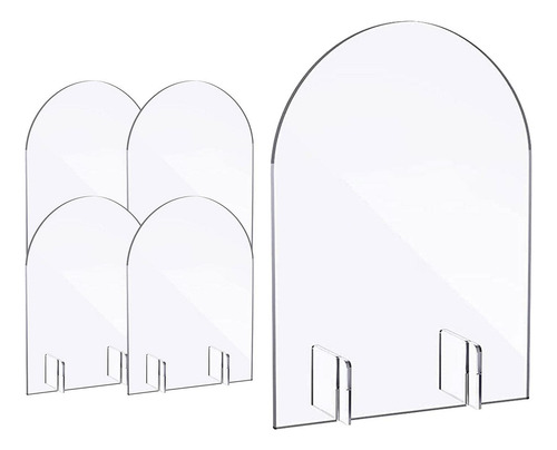 Acrílico De Arco Transparente Con Soporte Placa En 5 Piezas