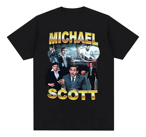 Camiseta De Algodón De Manga Corta Estampada Michael Scott