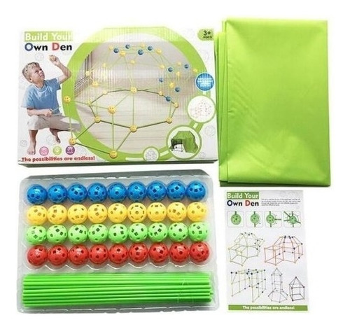 . Regalo De 87 Piezas Construcción Castillo Túnel Carpa Kit