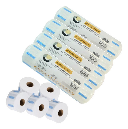 Kit 25 Golas Higiênicas Descartáveis Rolo Com 100 Unidades