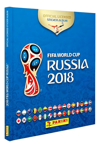 Album Copa Do Mundo Russia 2018 Completo Figurinhas para Colar Capa Dura Azul