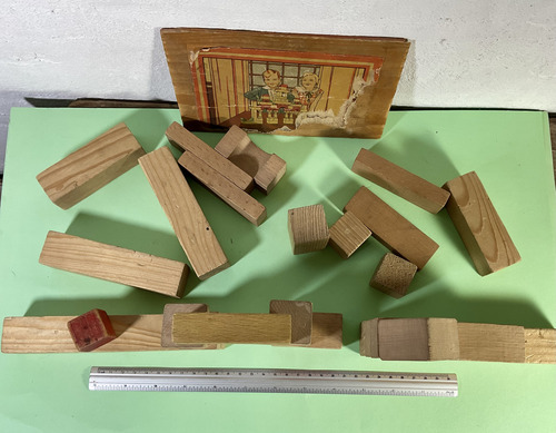 Antigüedad Juego De Construcción De Madera Alemania (Usado)