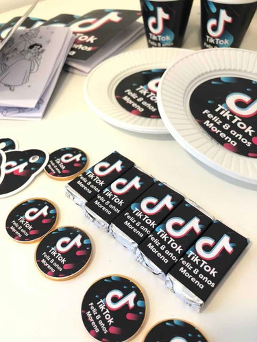 Cotillón + Candy Infantil Tik Tok Personalizado X 5