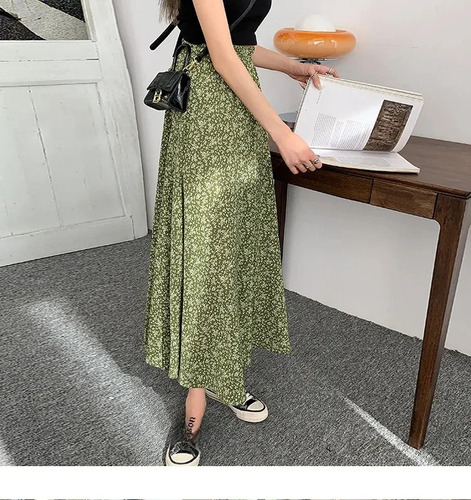 Vestido De Verano Con Falda Midi Floral En A Para Mujer