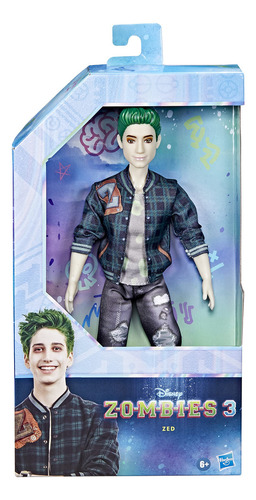 Boneca Moderna Disney Zombies 3 Zed, Boneca Zumbi De 12 Pole
